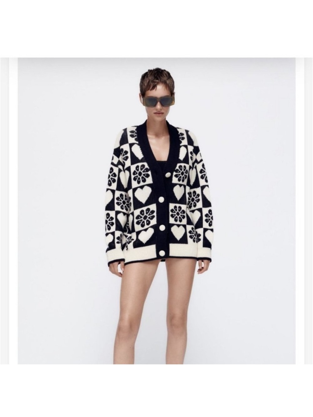 ZARA JACQUARD‎ KNIT CARDIGAN